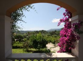 Ausblick vom Balkon - Hotel Nefeli, Daphnila - Kommeno Halbinsel, Korfu, Griechenland