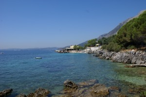 Korfu Strände, Bucht von Nissaki (Ostküste), Korfu, Griechenland